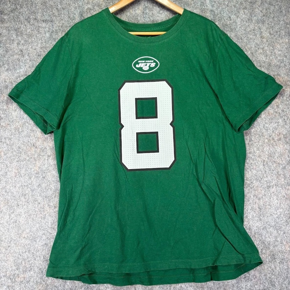 New York Jets Nike T-shirt Aaron Rodgers #8 Tee Shirt Men's Size XL Green